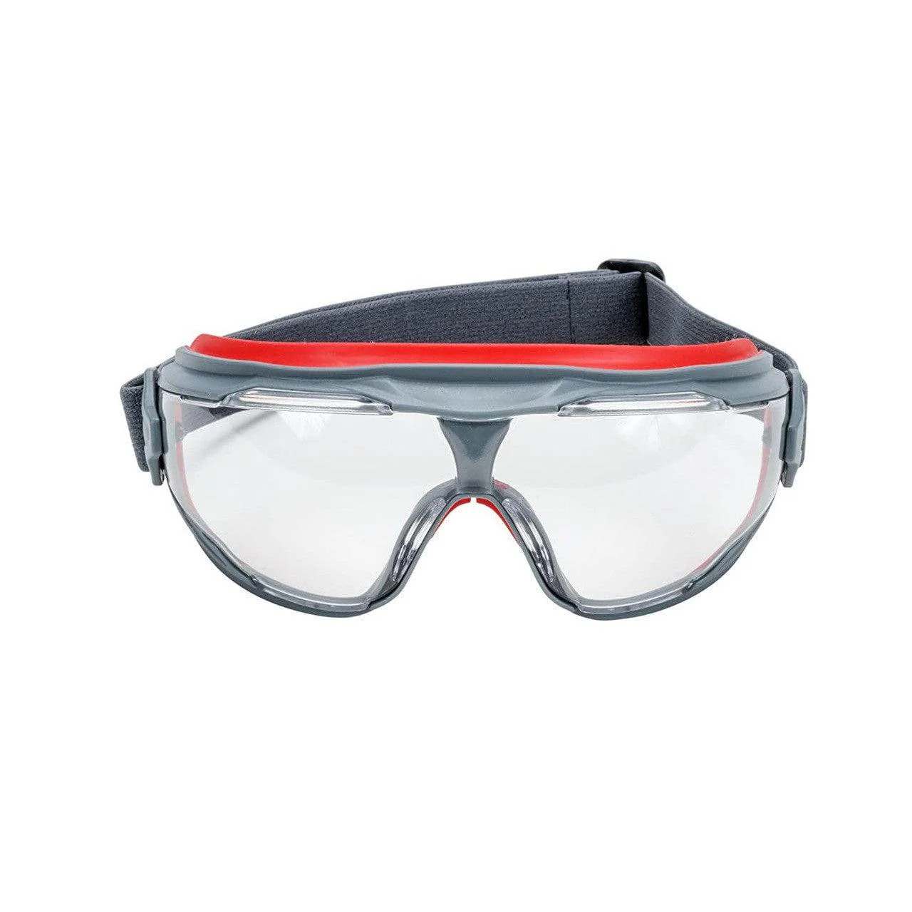 3M GoggleGear 500 Gray/Red Frame with Clear Scotchgard Anti-Fog Lens - Image 4