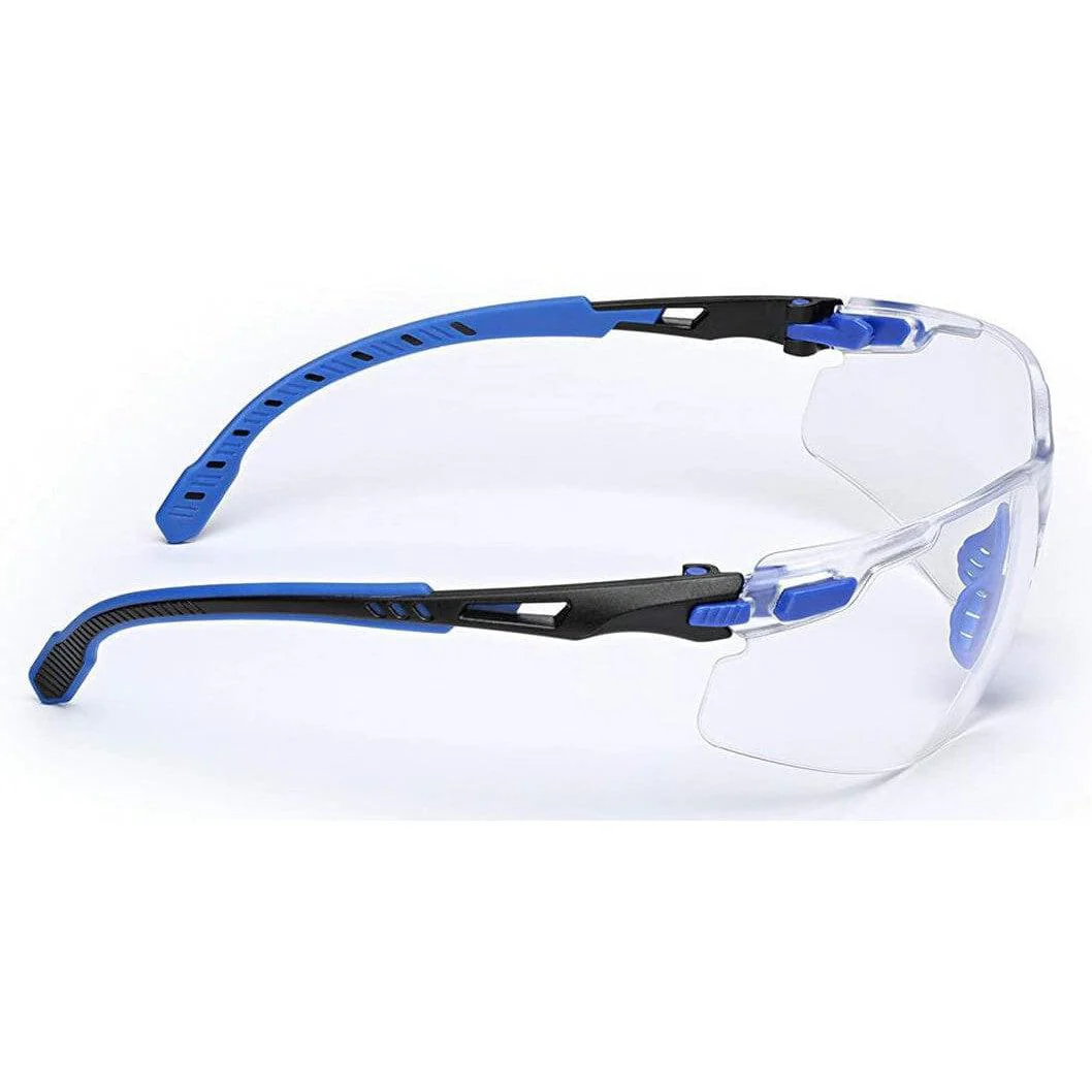 3M Solus Safety Glasses Blue with Foam Kit and Clear Anti-Fog Lens - Image 4
