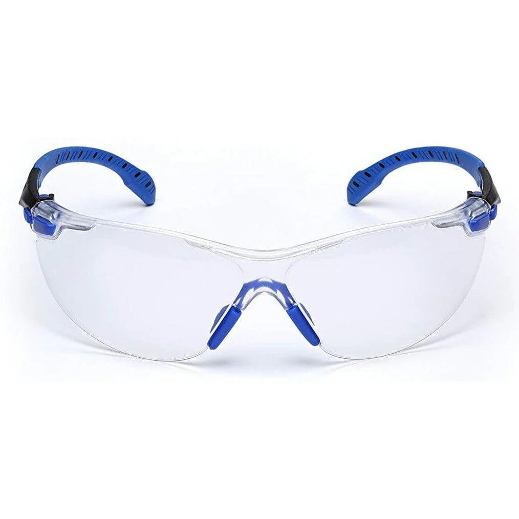 3M Solus Safety Glasses Blue with Foam Kit and Clear Anti-Fog Lens - Image 5