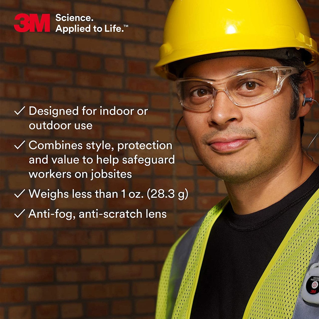 3M Virtua AP Safety Glasses with Clear Anti-Fog Lens - Image 3