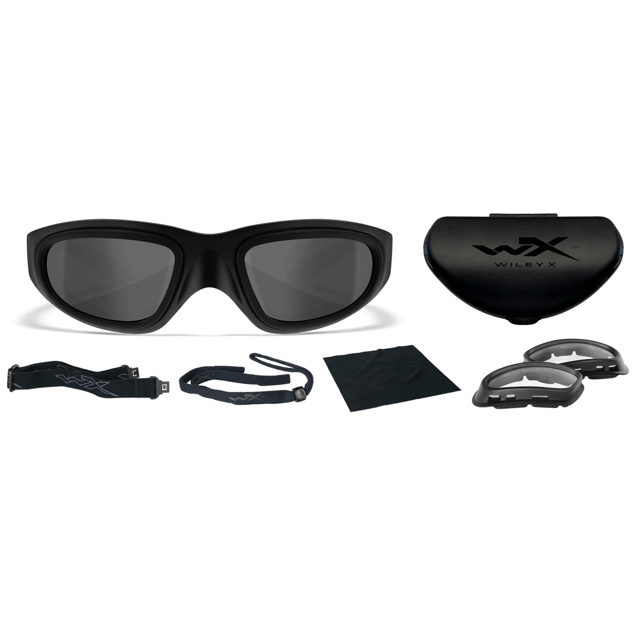 Wiley X SG-1 Ballistic Glasses/Goggles Matte Black Frame Anti-Fog Smoke & Clear Lenses - Image 4