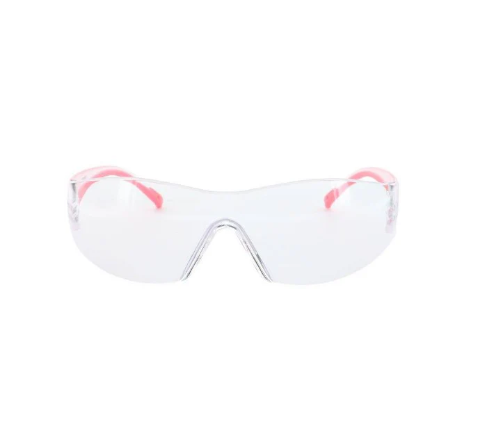 Bouton Eva Women's Safety Glasses with Pink Temples and Clear Hard Coat Lens - Image 3