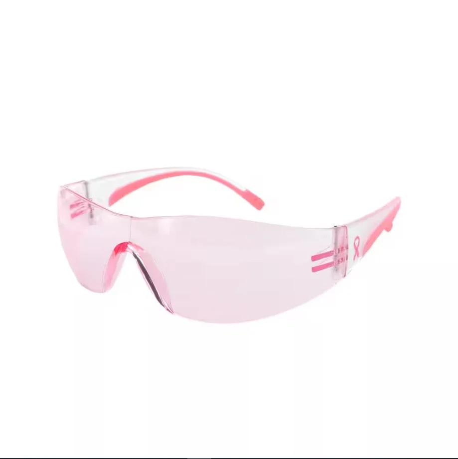 Bouton Eva Women's Safety Glasses with Pink Temples and Pink #1 Lens - Image 3