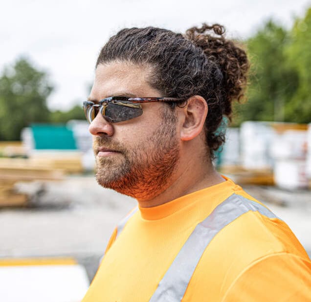 Crossfire ES5 Safety Glasses Black with Blue Mirror Lenses - Image 4