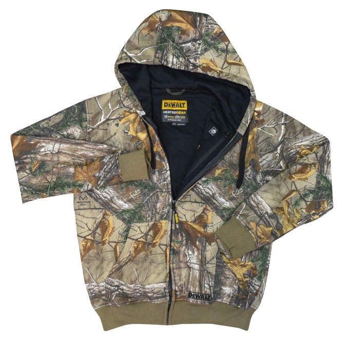 DEWALT Heated Realtree Xtra Camouflage Hoodie Sweatshirt With Battery & Charger - Image 7
