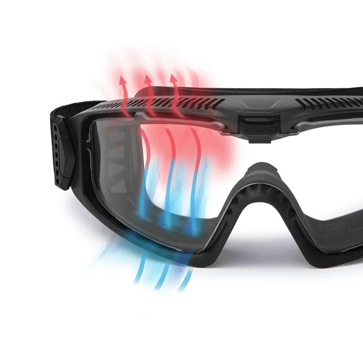 ESS Influx Ballistic Goggle Terrain Tan with Clear and Smoke Lenses - Image 5