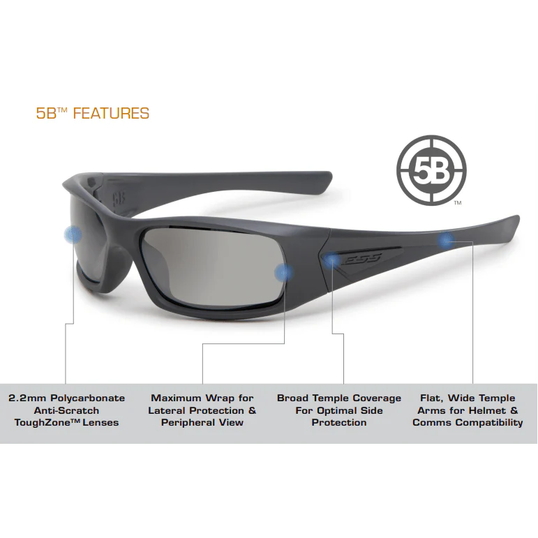 ESS 5B Sunglasses with Black Frame and Polarized Mirror Lenses - Image 4