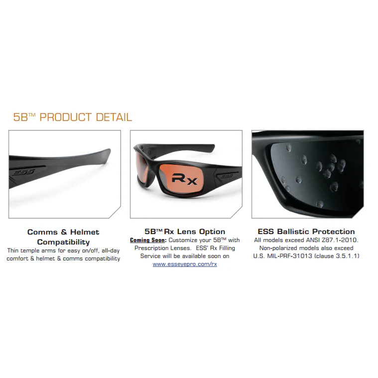 ESS 5B Sunglasses with Black Frame and Polarized Mirror Lenses - Image 5
