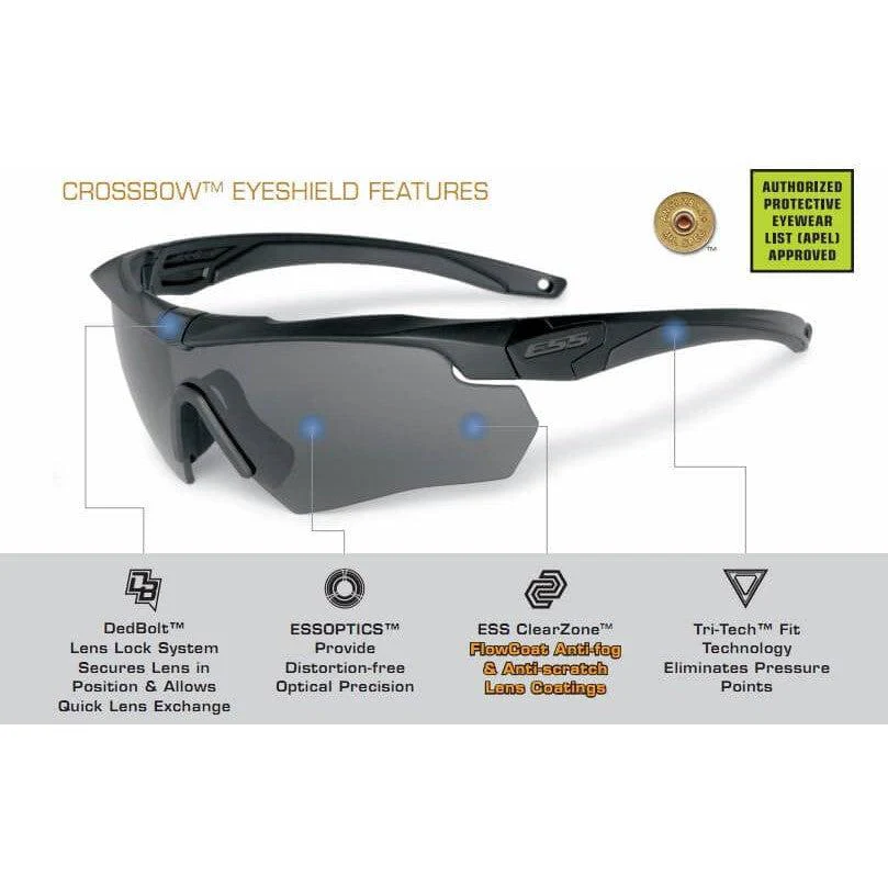 ESS Crossbow 2X Ballistic Safety Glasses Kit - Image 3