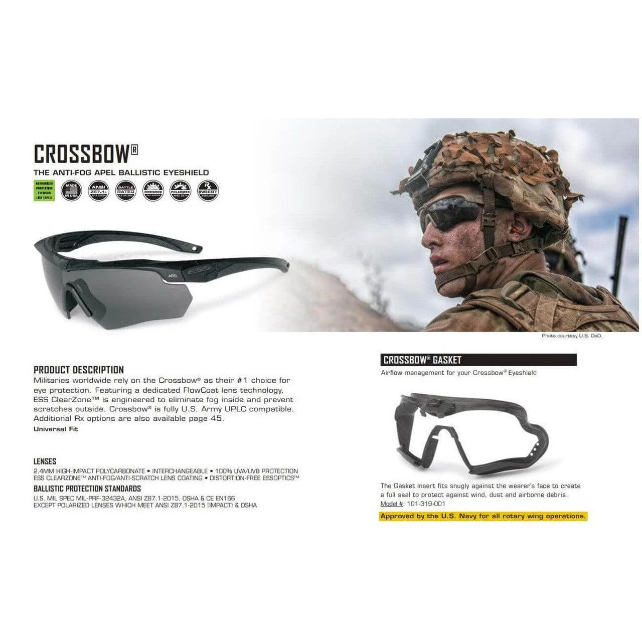 ESS Crossbow 2X Ballistic Safety Glasses Kit - Image 7