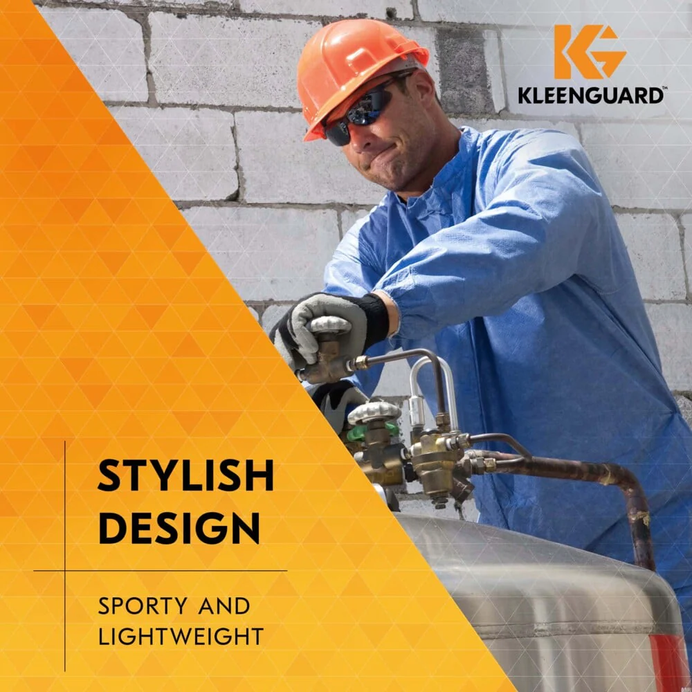 KleenGuard Nemesis Safety Glasses with Black Frame and Anti-Fog Smoke Lens - Image 4