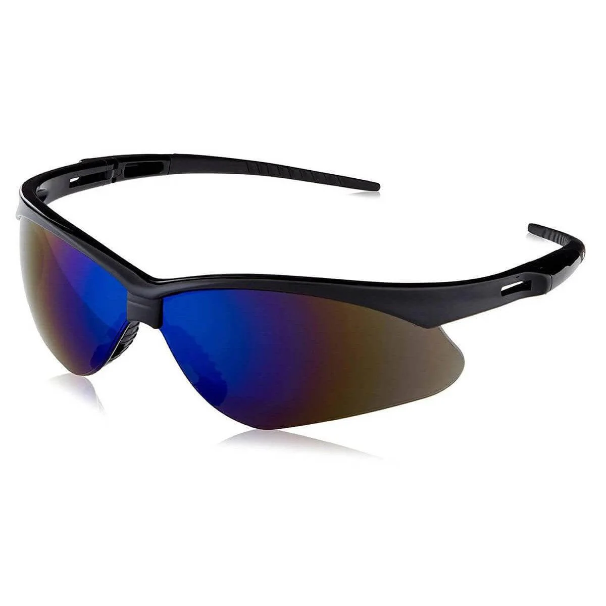 KleenGuard Nemesis Safety Glasses with Black Frame and Blue Mirror Lens - Image 5
