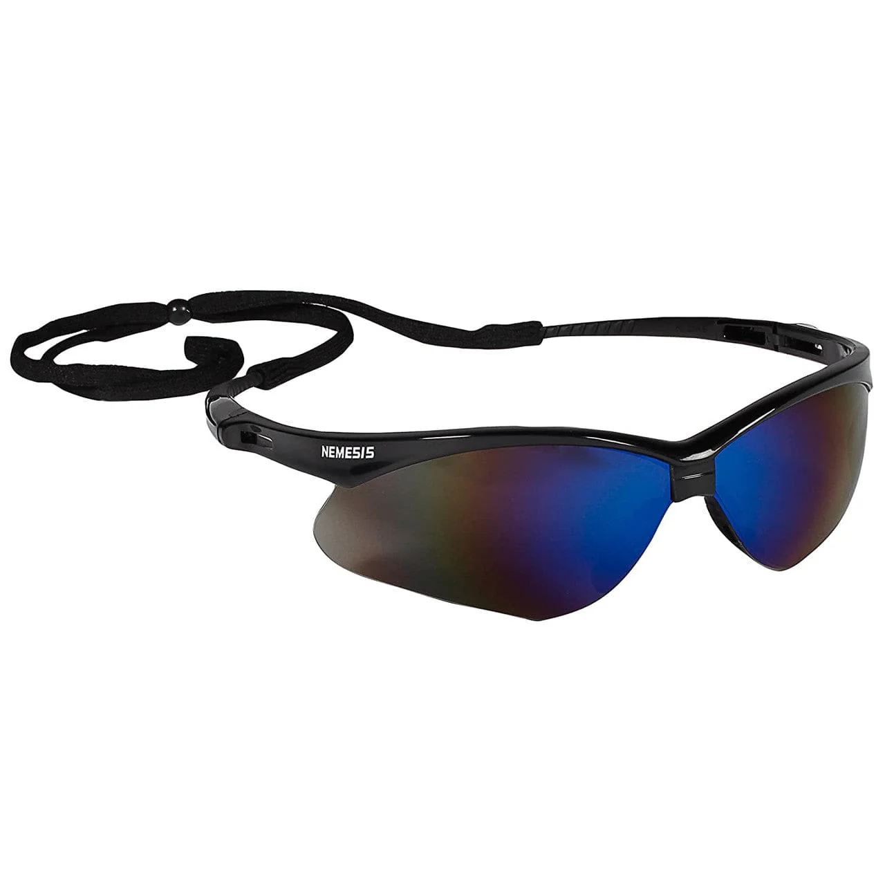 KleenGuard Nemesis Safety Glasses with Black Frame and Blue Mirror Lens - Image 6