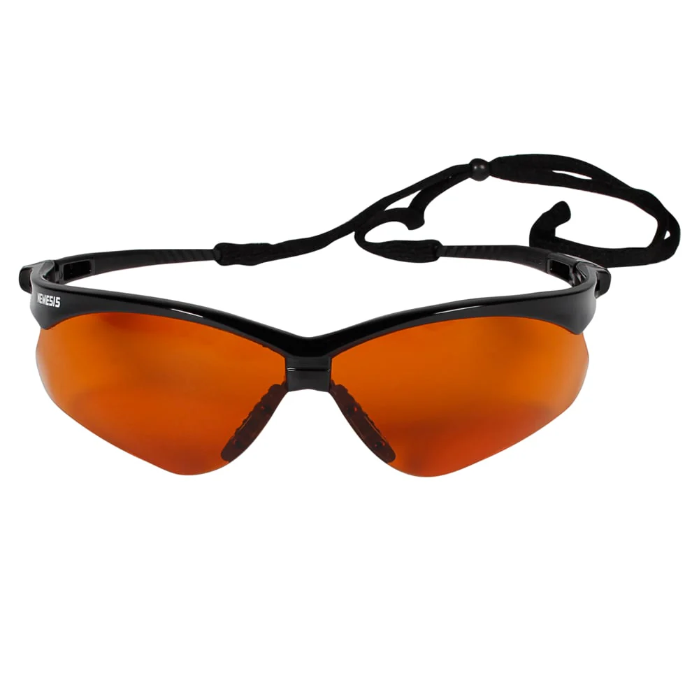 KleenGuard Nemesis Safety Glasses with Black Frame and Blue Shield Lens - Image 3