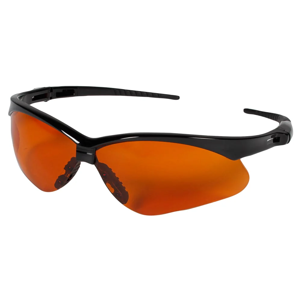 KleenGuard Nemesis Safety Glasses with Black Frame and Blue Shield Lens - Image 4