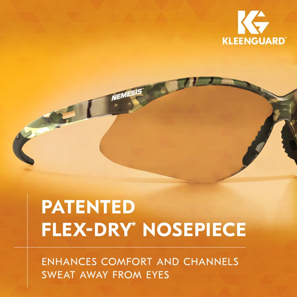 KleenGuard Nemesis Safety Glasses with Camo Frame and Clear Anti-Fog Lens - Image 5