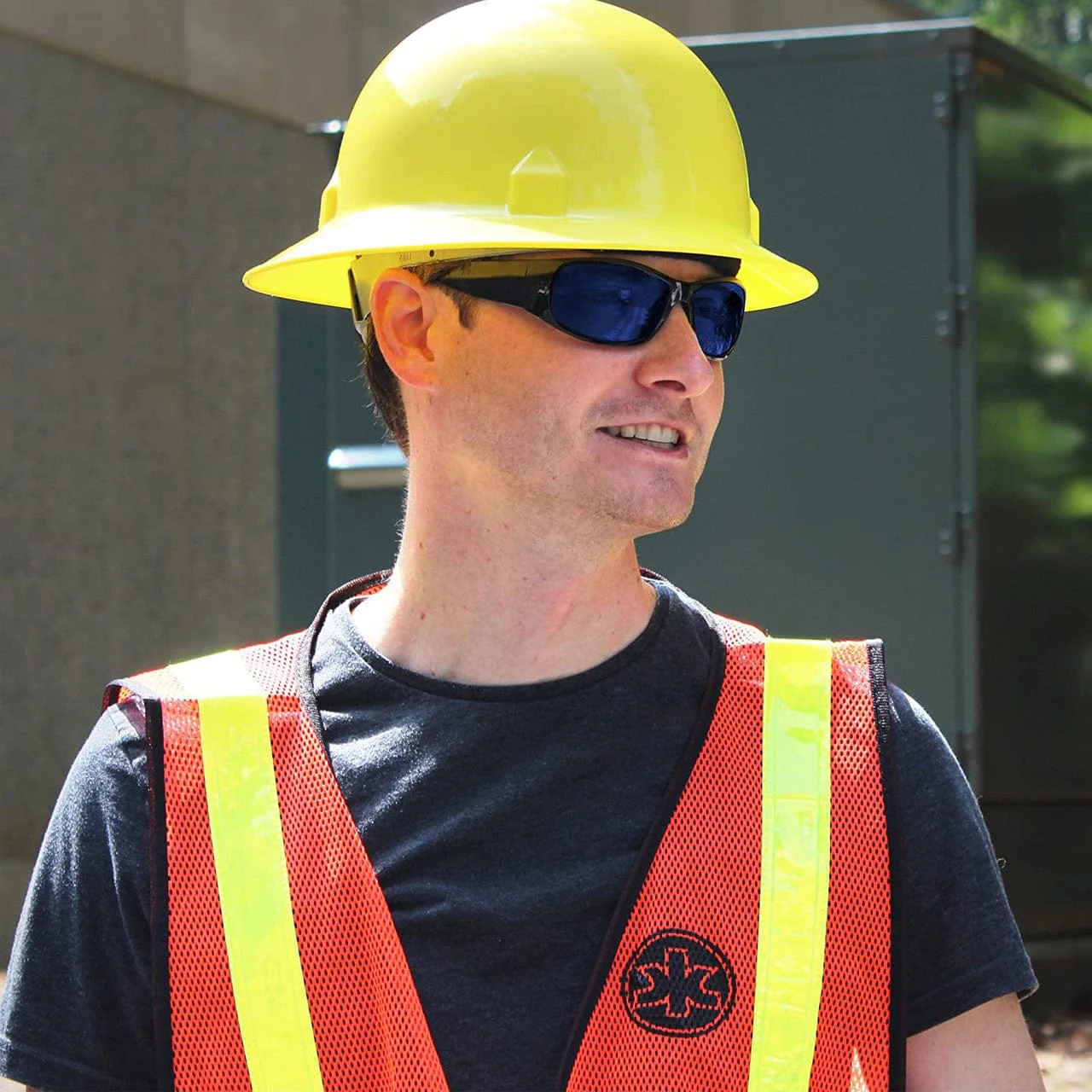 Smith & Wesson Elite Safety Glasses with Black Frame and Blue Mirror Lens - Image 5